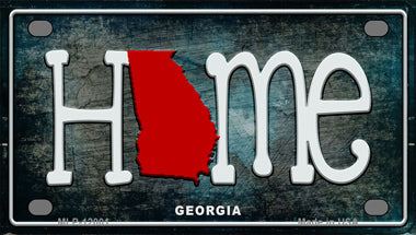 Georgia Home State Outline Novelty Mini Metal License Plate Tag