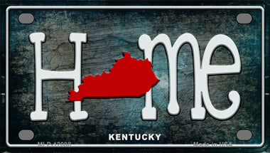 Kentucky Home State Outline Novelty Mini Metal License Plate Tag