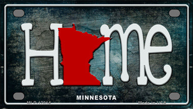 Minnesota Home State Outline Novelty Mini Metal License Plate Tag