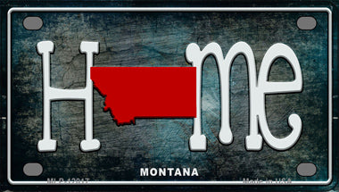 Montana Home State Outline Novelty Mini Metal License Plate Tag