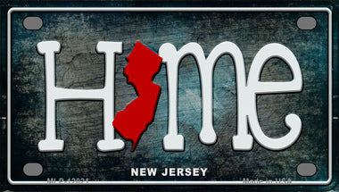 New Jersey Home State Outline Novelty Mini Metal License Plate Tag