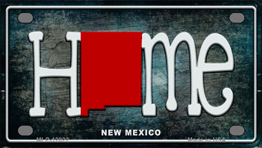 New Mexico Home State Outline Novelty Mini Metal License Plate Tag