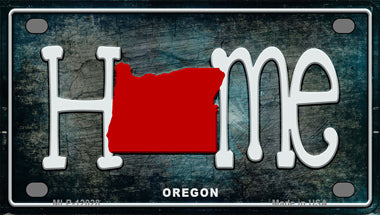 Oregon Home State Outline Novelty Mini Metal License Plate Tag