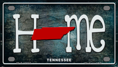 Tennessee Home State Outline Novelty Mini Metal License Plate Tag