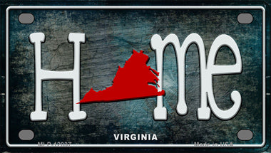 Virginia Home State Outline Novelty Mini Metal License Plate Tag