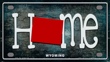 Wyoming Home State Outline Novelty Mini Metal License Plate Tag