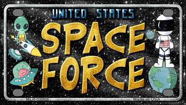 Space Force Novelty Mini Metal License Plate Tag