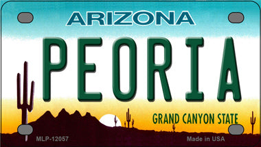 Peoria Arizona Novelty Mini Metal License Plate Tag