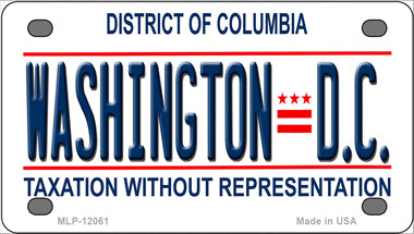 District Of Columbia Novelty Mini Metal License Plate Tag