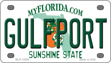 Florida Gulfport Novelty Mini Metal License Plate Tag