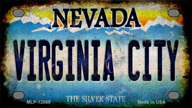 Nevada Virginia City Novelty Mini Metal License Plate Tag