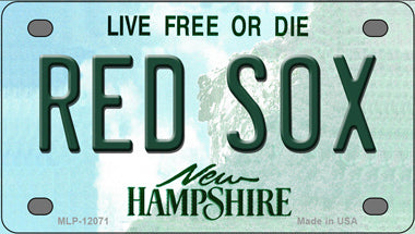 Red Sox New Hampshire Novelty Mini Metal License Plate Tag
