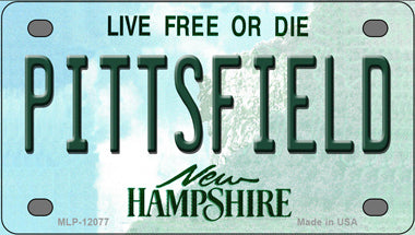 Pittsfield New Hampshire Novelty Mini Metal License Plate Tag