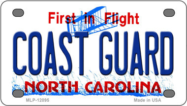 Coast Guard North Carolina Novelty Mini Metal License Plate Tag