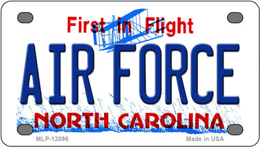 Air Force North Carolina Novelty Mini Metal License Plate Tag