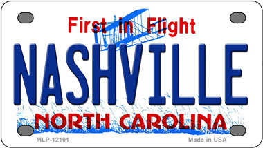 Nashville North Carolina Novelty Mini Metal License Plate Tag