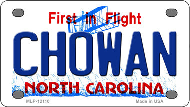 Chowan North Carolina Novelty Mini Metal License Plate Tag
