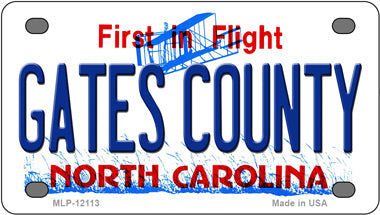 Gates County North Carolina Novelty Mini Metal License Plate Tag