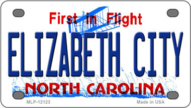 Elizabeth City North Carolina Novelty Mini Metal License Plate Tag
