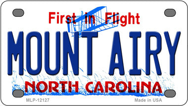 Mount Airy North Carolina Novelty Mini Metal License Plate Tag