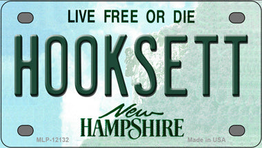 Hooksett New Hampshire Novelty Mini Metal License Plate Tag