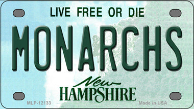 Monarchs New Hampshire Novelty Mini Metal License Plate Tag