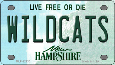 Wildcats New Hampshire Novelty Mini Metal License Plate Tag