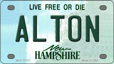 Alton New Hampshire Novelty Mini Metal License Plate Tag