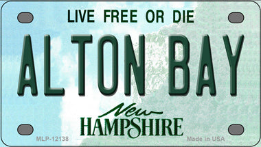 Alton Bay New Hampshire Novelty Mini Metal License Plate Tag