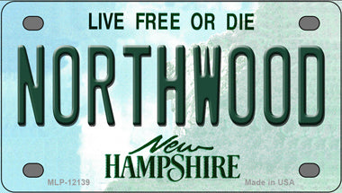Northwood New Hampshire Novelty Mini Metal License Plate Tag