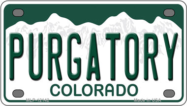 Purgatory Colorado Novelty Mini Metal License Plate Tag