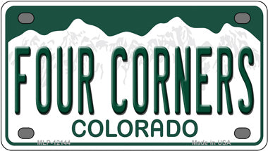Four Corners Colorado Novelty Mini Metal License Plate Tag