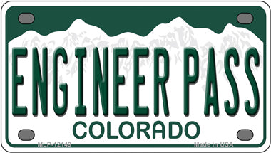 Engineer Pass Colorado Novelty Mini Metal License Plate Tag