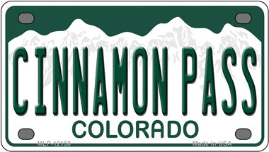Cinnamon Pass Colorado Novelty Mini Metal License Plate Tag
