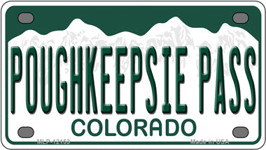 Poughkeepsie Pass Colorado Novelty Mini Metal License Plate Tag