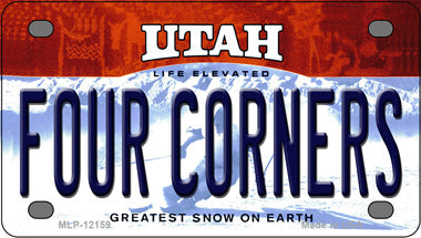 Utah Four Corners Novelty Mini Metal License Plate Tag