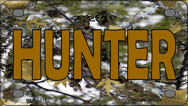 Hunter Camouflage Novelty Mini Metal License Plate Tag