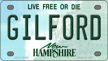Gilford New Hampshire Novelty Mini Metal License Plate Tag