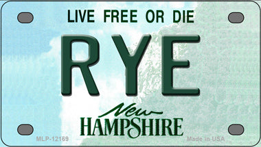 Rye New Hampshire Novelty Mini Metal License Plate Tag