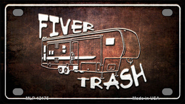 Fiver Trash Novelty Mini Metal License Plate Tag