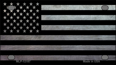 American Flag Novelty Mini Metal License Plate Tag