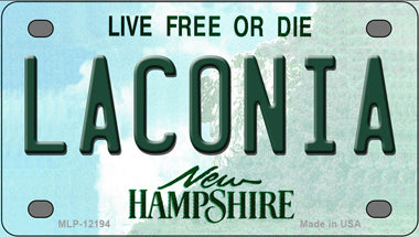 Laconia New Hampshire Novelty Mini Metal License Plate Tag