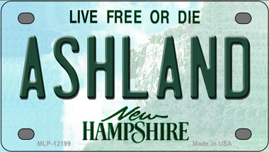 Ashland New Hampshire Novelty Mini Metal License Plate Tag