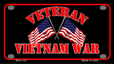 Vietnam War Veteran Novelty Mini Metal License Plate Tag