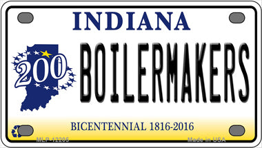 Boilermakers Indiana Novelty Mini Metal License Plate Tag