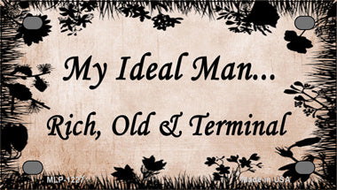 Rich Old And Terminal Novelty Mini Metal License Plate Tag