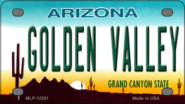 Golden Valley Arizona Novelty Mini Metal License Plate Tag