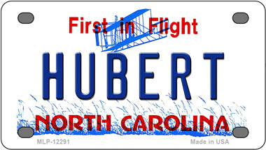 North Carolina Hubert Novelty Mini Metal License Plate Tag