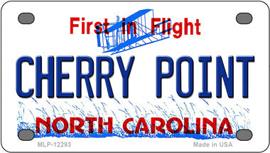 North Carolina Cherry Point Novelty Mini Metal License Plate Tag