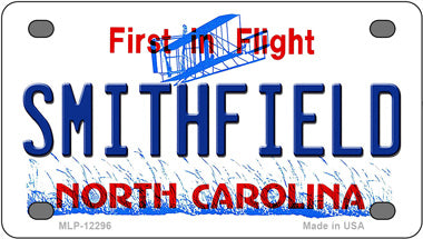 North Carolina Smithfield Novelty Mini Metal License Plate Tag